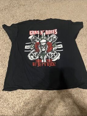 Guns N' Roses 2021 Tour Black Graphic Tee
